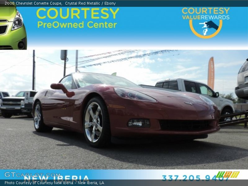 Crystal Red Metallic / Ebony 2008 Chevrolet Corvette Coupe