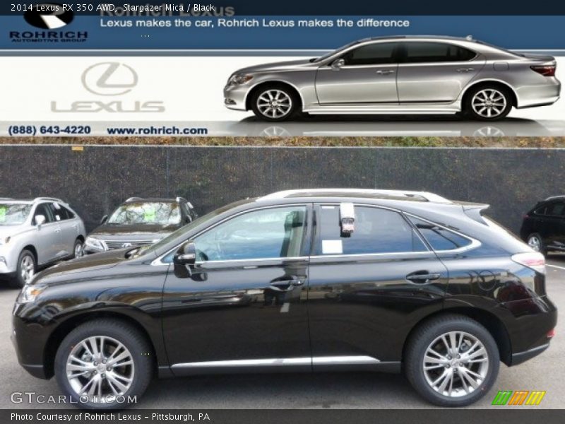 Stargazer Mica / Black 2014 Lexus RX 350 AWD