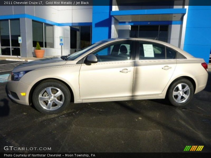 Gold Mist Metallic / Jet Black 2011 Chevrolet Cruze LT