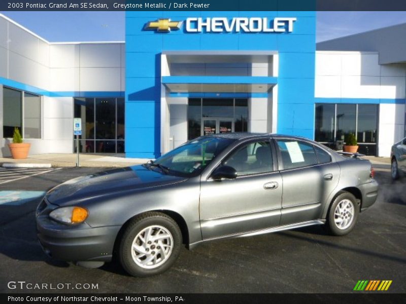Greystone Metallic / Dark Pewter 2003 Pontiac Grand Am SE Sedan