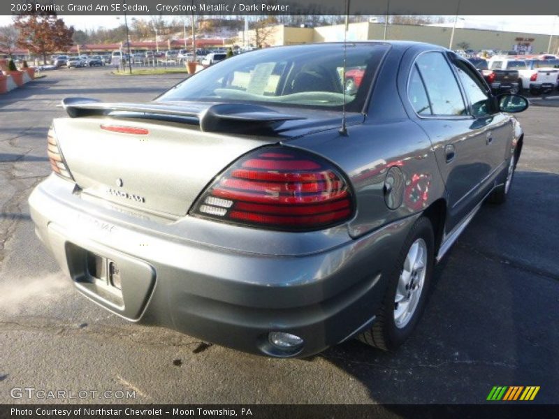 Greystone Metallic / Dark Pewter 2003 Pontiac Grand Am SE Sedan