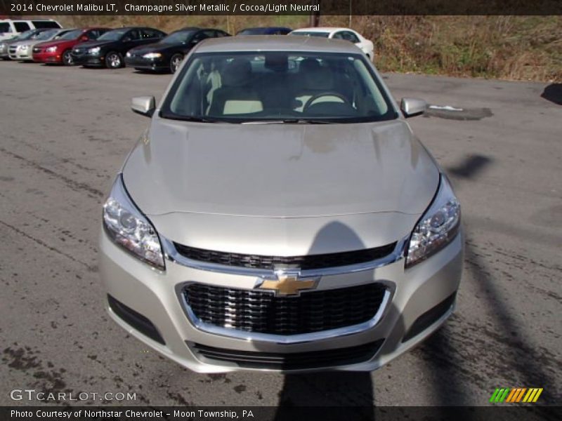 Champagne Silver Metallic / Cocoa/Light Neutral 2014 Chevrolet Malibu LT