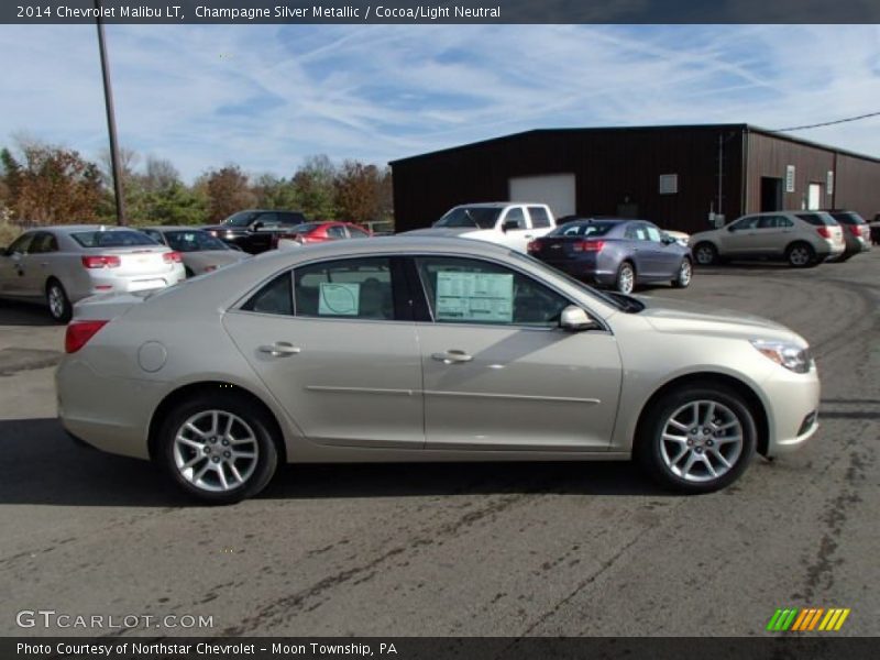 Champagne Silver Metallic / Cocoa/Light Neutral 2014 Chevrolet Malibu LT