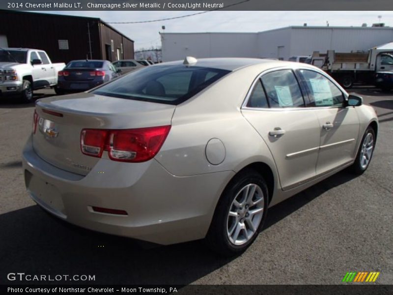 Champagne Silver Metallic / Cocoa/Light Neutral 2014 Chevrolet Malibu LT