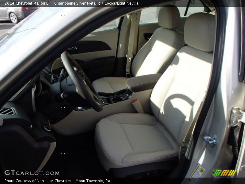 Champagne Silver Metallic / Cocoa/Light Neutral 2014 Chevrolet Malibu LT