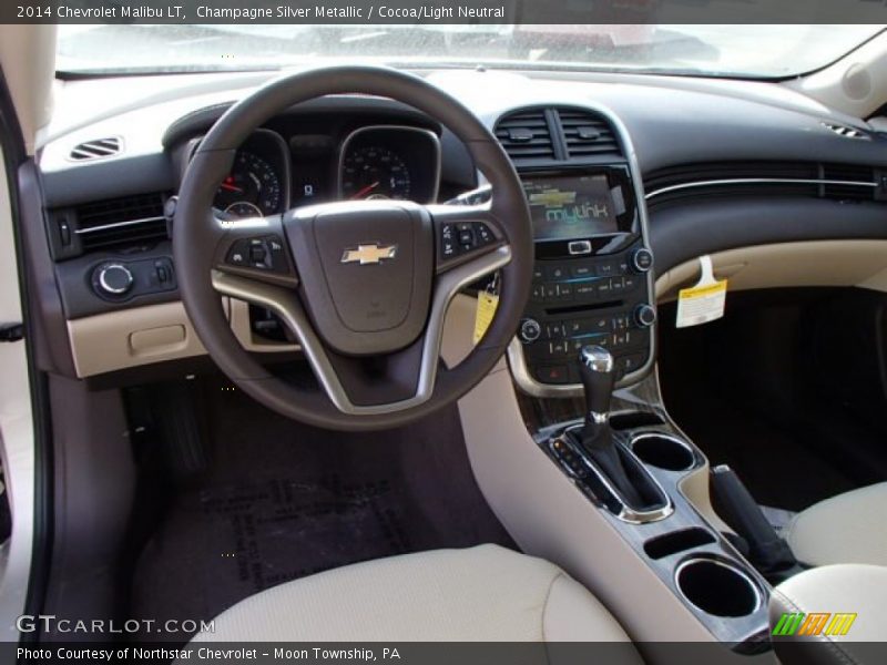 Champagne Silver Metallic / Cocoa/Light Neutral 2014 Chevrolet Malibu LT