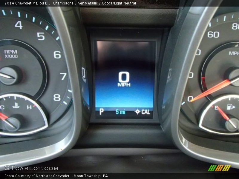 Champagne Silver Metallic / Cocoa/Light Neutral 2014 Chevrolet Malibu LT