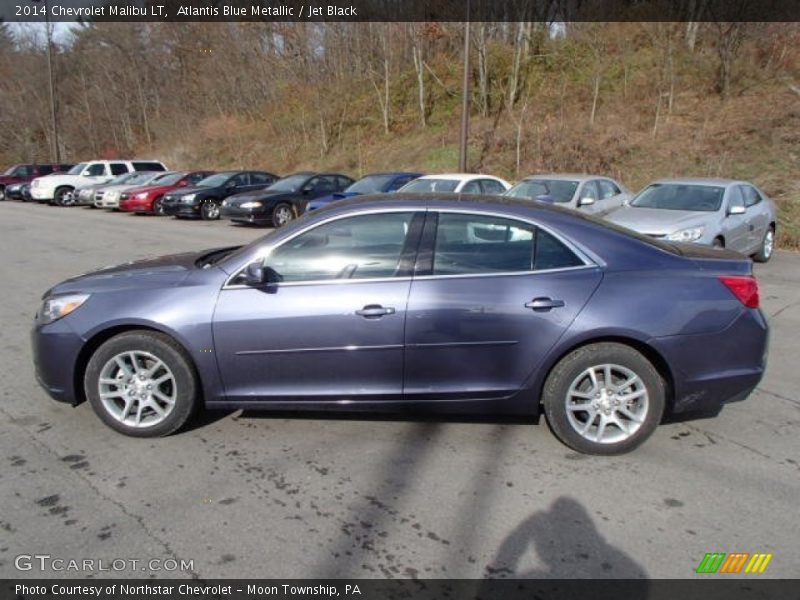 Atlantis Blue Metallic / Jet Black 2014 Chevrolet Malibu LT