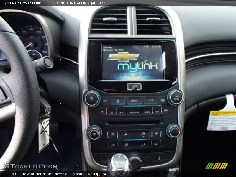 Atlantis Blue Metallic / Jet Black 2014 Chevrolet Malibu LT