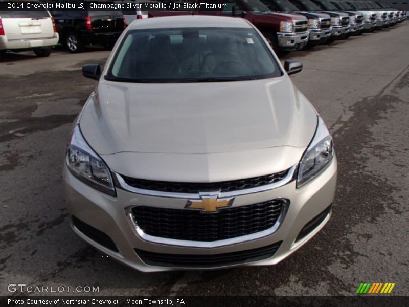 Champagne Silver Metallic / Jet Black/Titanium 2014 Chevrolet Malibu LS