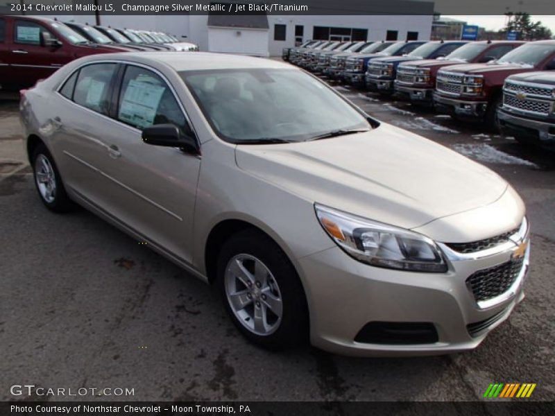 Champagne Silver Metallic / Jet Black/Titanium 2014 Chevrolet Malibu LS