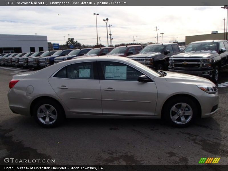 Champagne Silver Metallic / Jet Black/Titanium 2014 Chevrolet Malibu LS