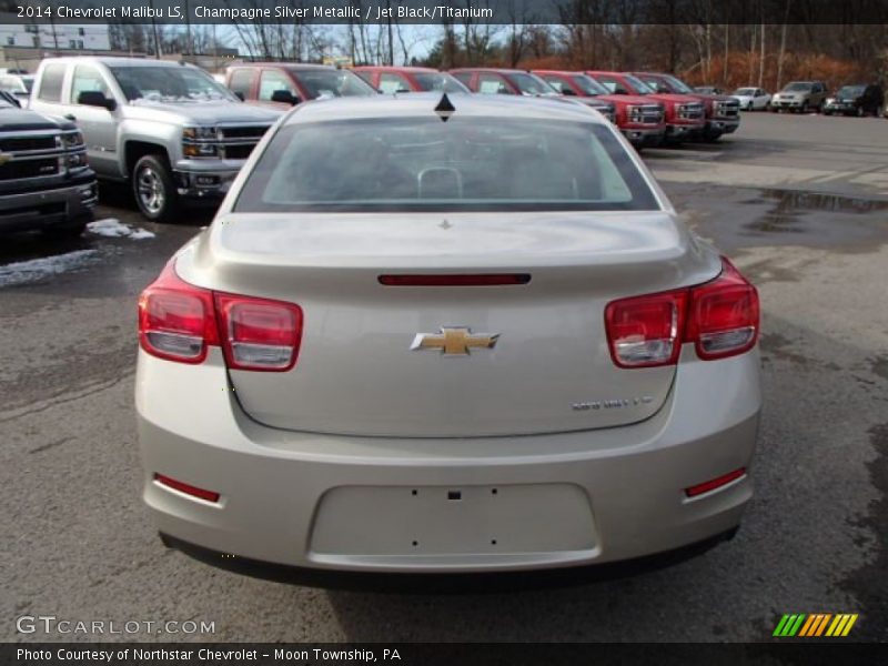 Champagne Silver Metallic / Jet Black/Titanium 2014 Chevrolet Malibu LS