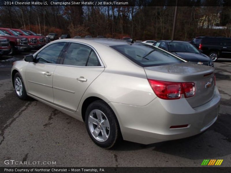 Champagne Silver Metallic / Jet Black/Titanium 2014 Chevrolet Malibu LS