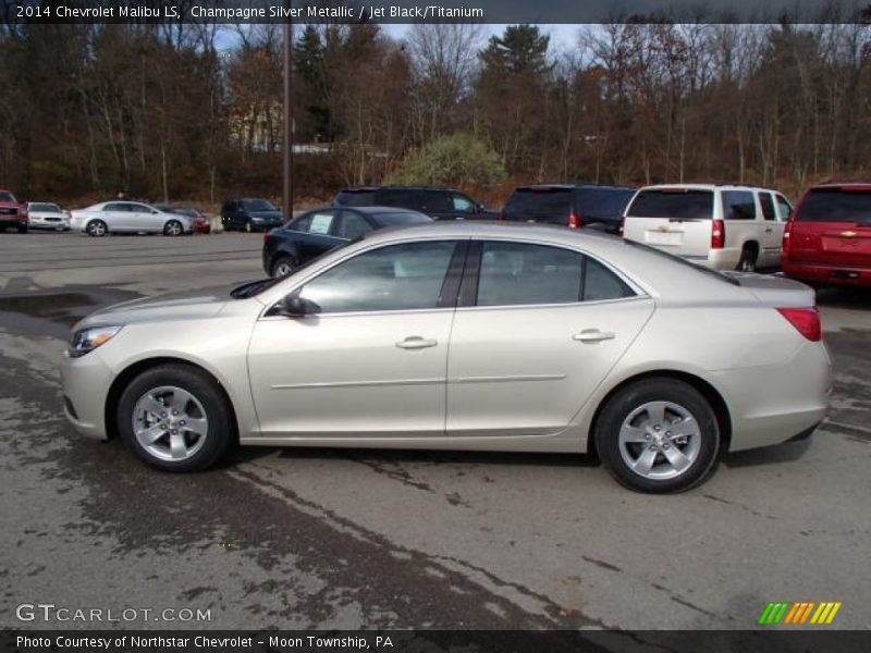 Champagne Silver Metallic / Jet Black/Titanium 2014 Chevrolet Malibu LS