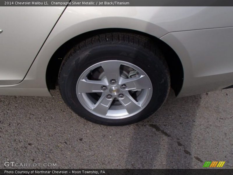 Champagne Silver Metallic / Jet Black/Titanium 2014 Chevrolet Malibu LS