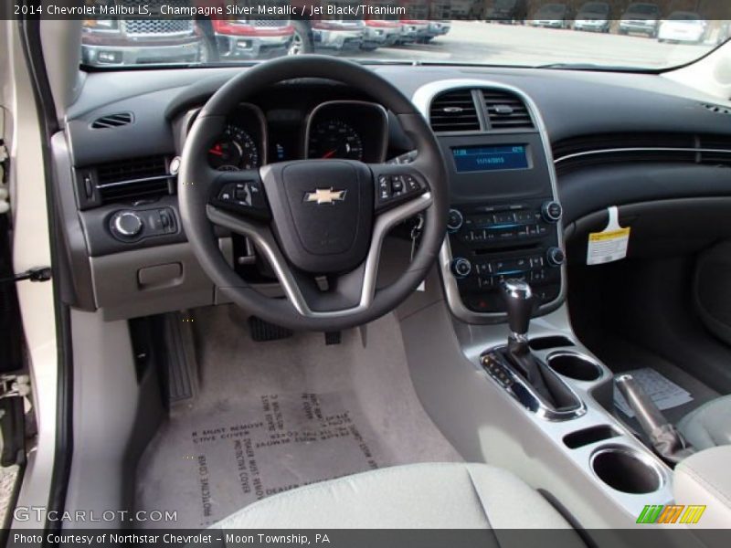 Champagne Silver Metallic / Jet Black/Titanium 2014 Chevrolet Malibu LS