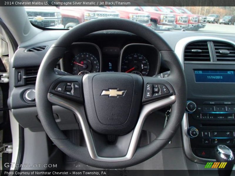 Champagne Silver Metallic / Jet Black/Titanium 2014 Chevrolet Malibu LS