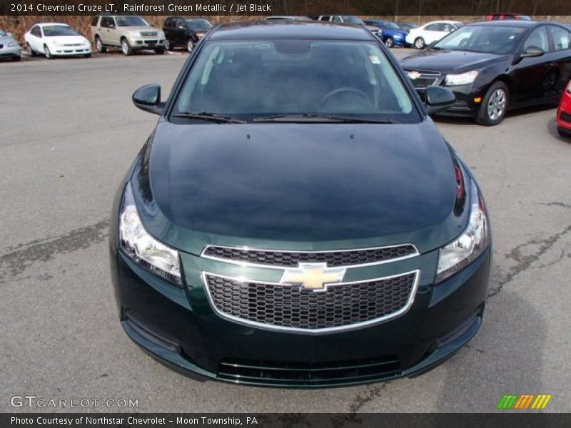 Rainforest Green Metallic / Jet Black 2014 Chevrolet Cruze LT