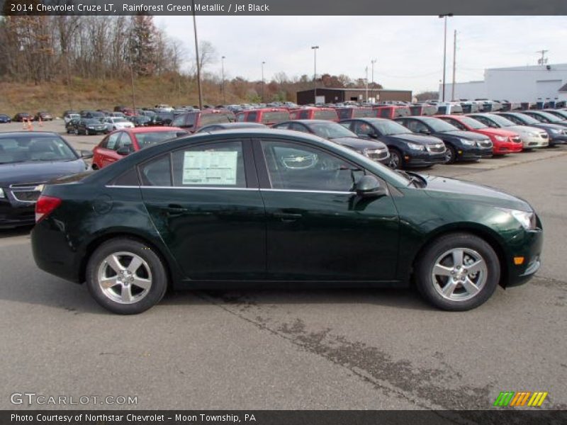Rainforest Green Metallic / Jet Black 2014 Chevrolet Cruze LT