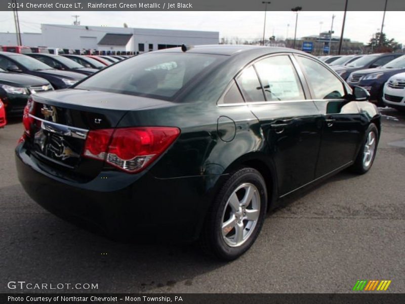 Rainforest Green Metallic / Jet Black 2014 Chevrolet Cruze LT