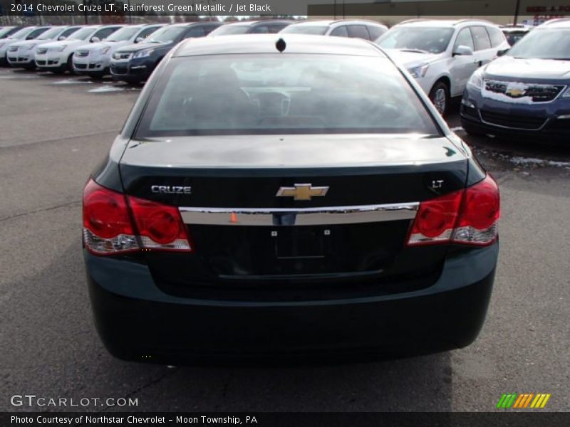 Rainforest Green Metallic / Jet Black 2014 Chevrolet Cruze LT