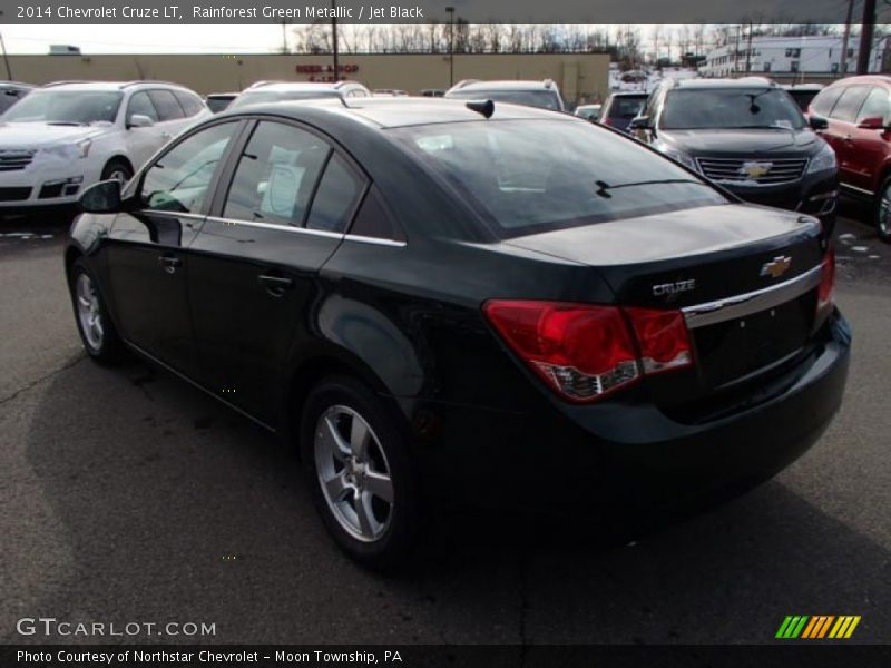 Rainforest Green Metallic / Jet Black 2014 Chevrolet Cruze LT