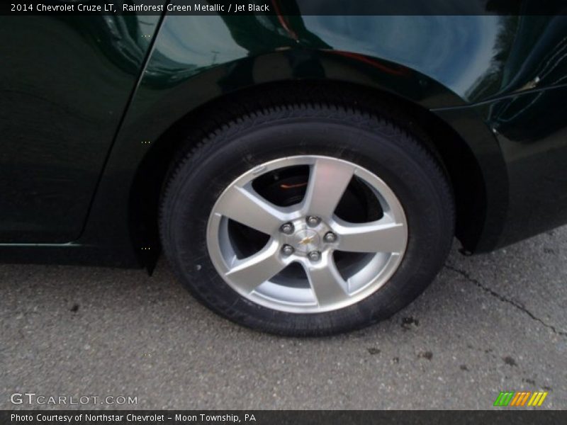 Rainforest Green Metallic / Jet Black 2014 Chevrolet Cruze LT