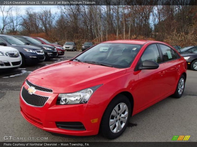 Red Hot / Jet Black/Medium Titanium 2014 Chevrolet Cruze LS