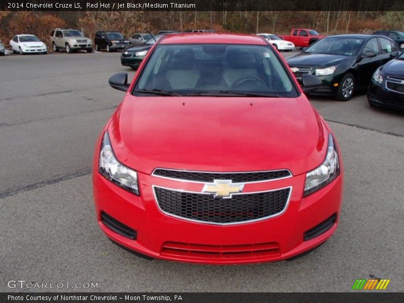 Red Hot / Jet Black/Medium Titanium 2014 Chevrolet Cruze LS