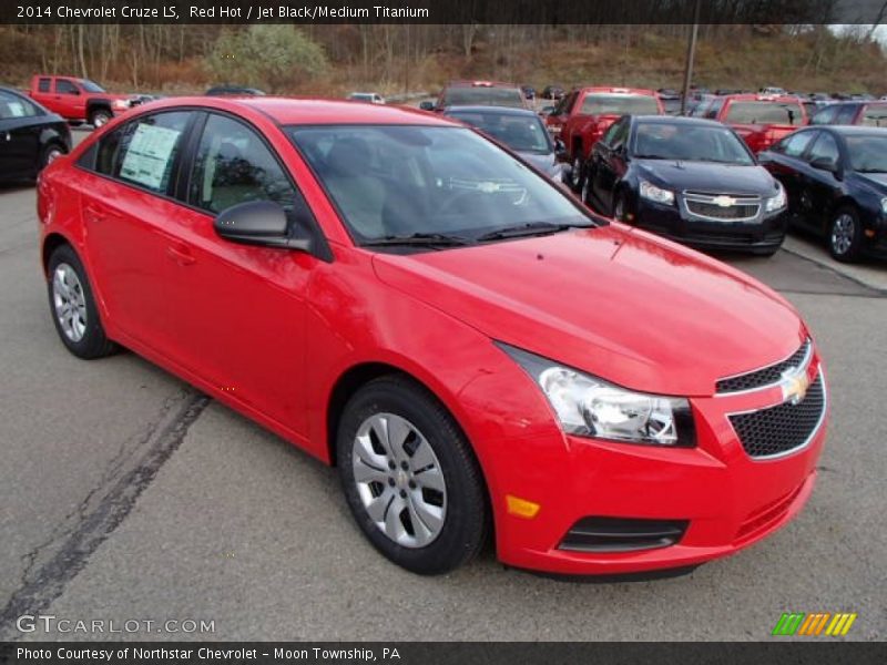 Red Hot / Jet Black/Medium Titanium 2014 Chevrolet Cruze LS