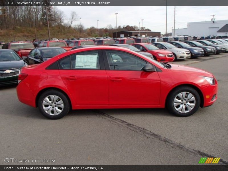 Red Hot / Jet Black/Medium Titanium 2014 Chevrolet Cruze LS