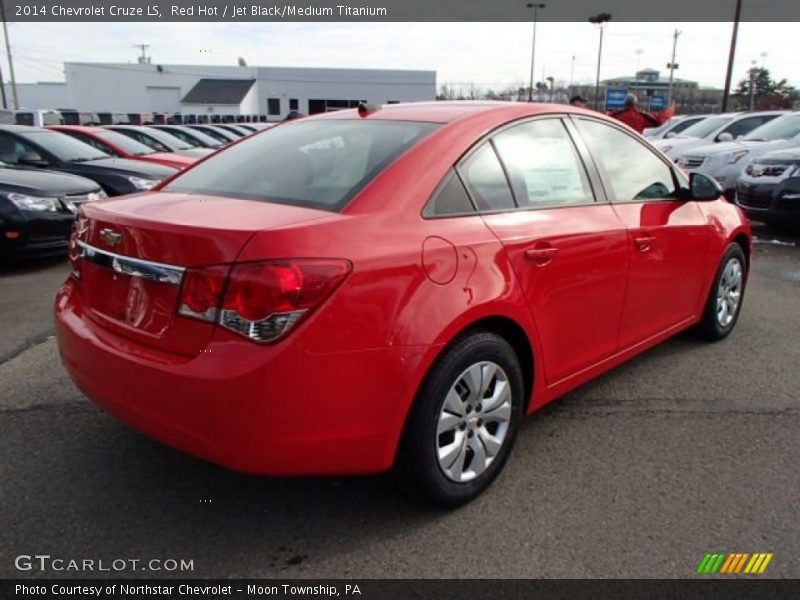 Red Hot / Jet Black/Medium Titanium 2014 Chevrolet Cruze LS