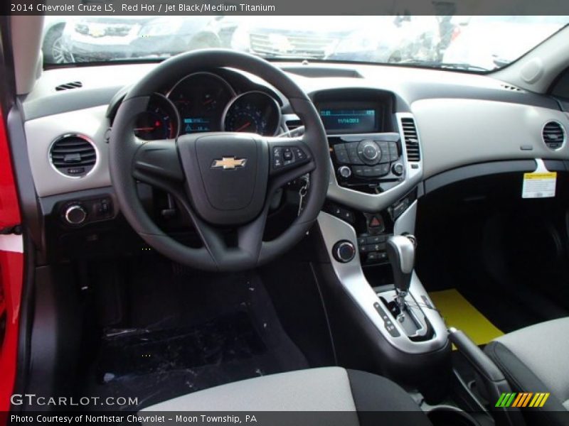Red Hot / Jet Black/Medium Titanium 2014 Chevrolet Cruze LS