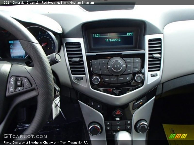 Red Hot / Jet Black/Medium Titanium 2014 Chevrolet Cruze LS