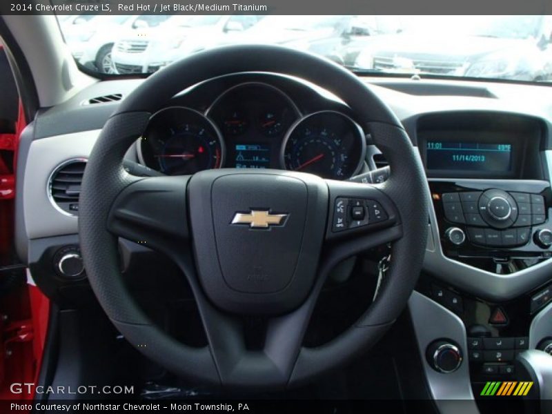 Red Hot / Jet Black/Medium Titanium 2014 Chevrolet Cruze LS