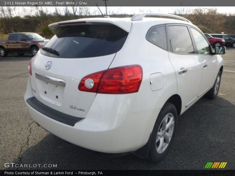 Pearl White / Gray 2011 Nissan Rogue SV AWD