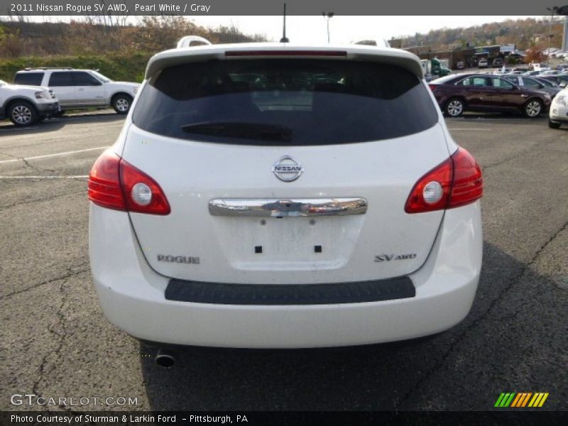 Pearl White / Gray 2011 Nissan Rogue SV AWD