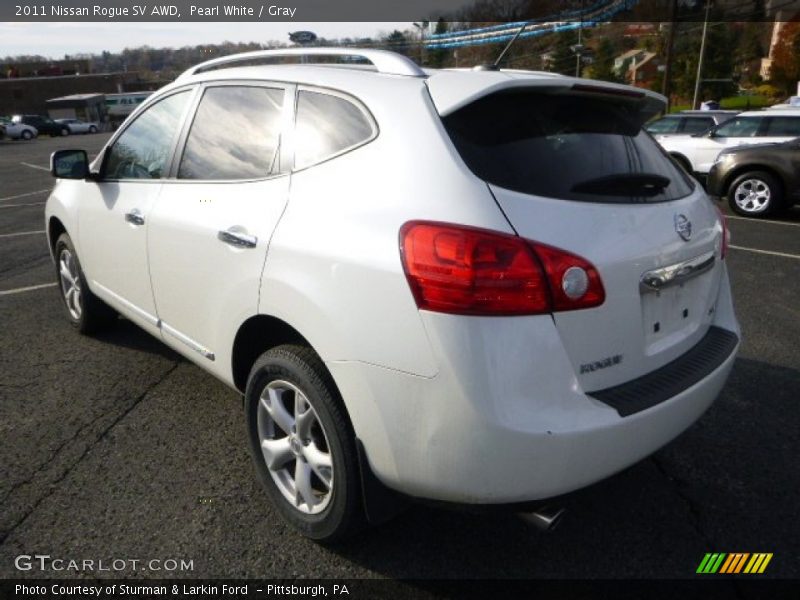 Pearl White / Gray 2011 Nissan Rogue SV AWD