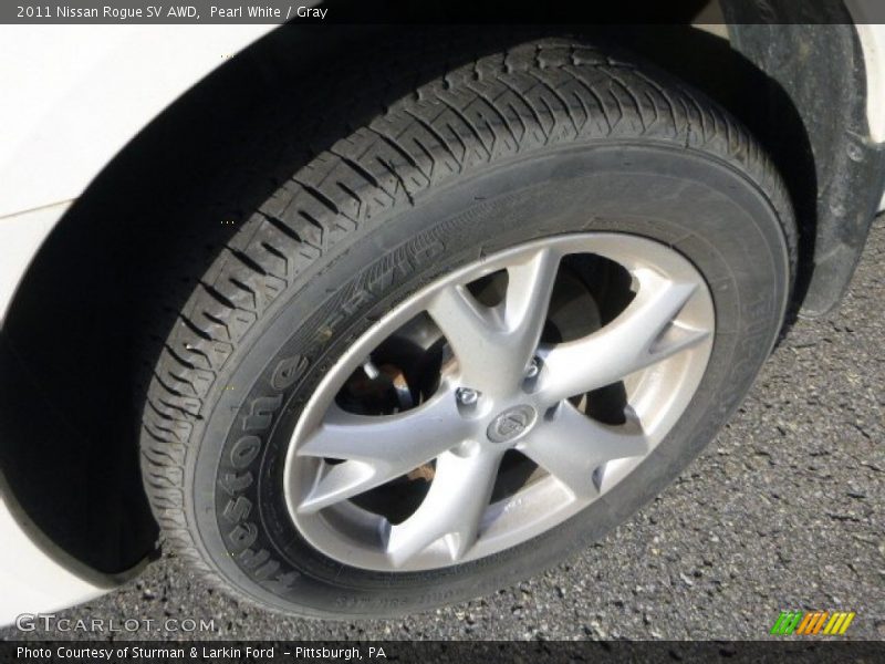 Pearl White / Gray 2011 Nissan Rogue SV AWD