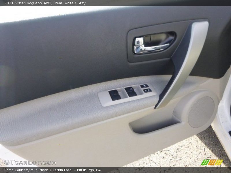 Pearl White / Gray 2011 Nissan Rogue SV AWD