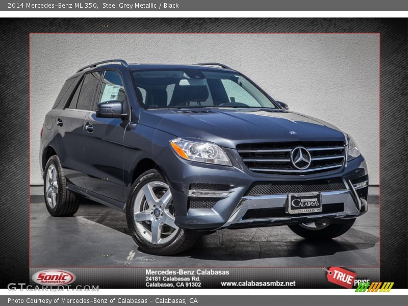 Steel Grey Metallic / Black 2014 Mercedes-Benz ML 350