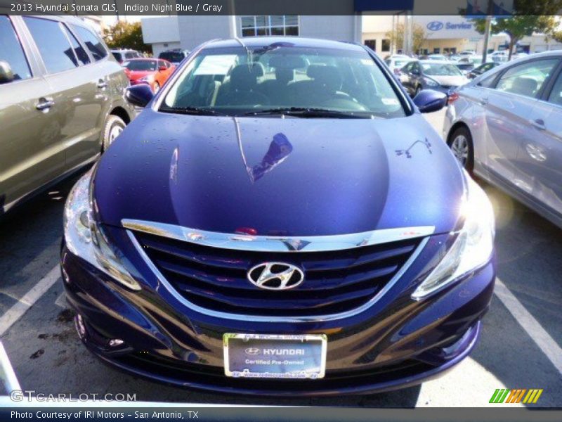 Indigo Night Blue / Gray 2013 Hyundai Sonata GLS