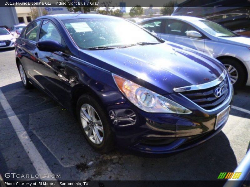 Indigo Night Blue / Gray 2013 Hyundai Sonata GLS