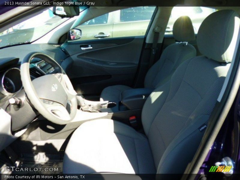 Indigo Night Blue / Gray 2013 Hyundai Sonata GLS