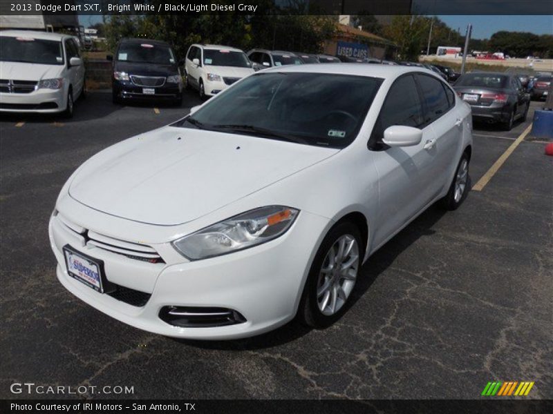 Bright White / Black/Light Diesel Gray 2013 Dodge Dart SXT