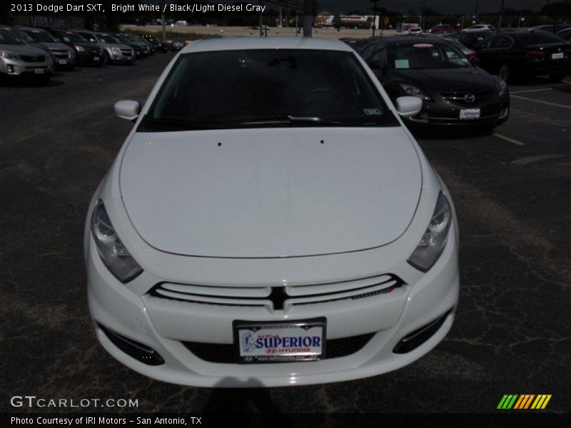 Bright White / Black/Light Diesel Gray 2013 Dodge Dart SXT