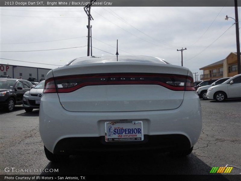 Bright White / Black/Light Diesel Gray 2013 Dodge Dart SXT