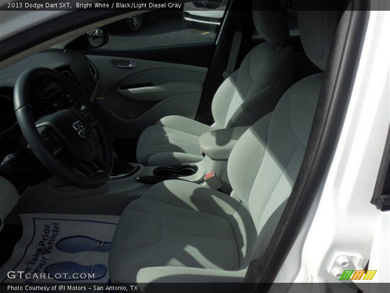 Bright White / Black/Light Diesel Gray 2013 Dodge Dart SXT