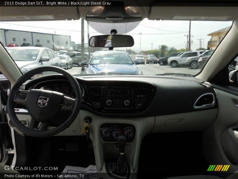 Bright White / Black/Light Diesel Gray 2013 Dodge Dart SXT